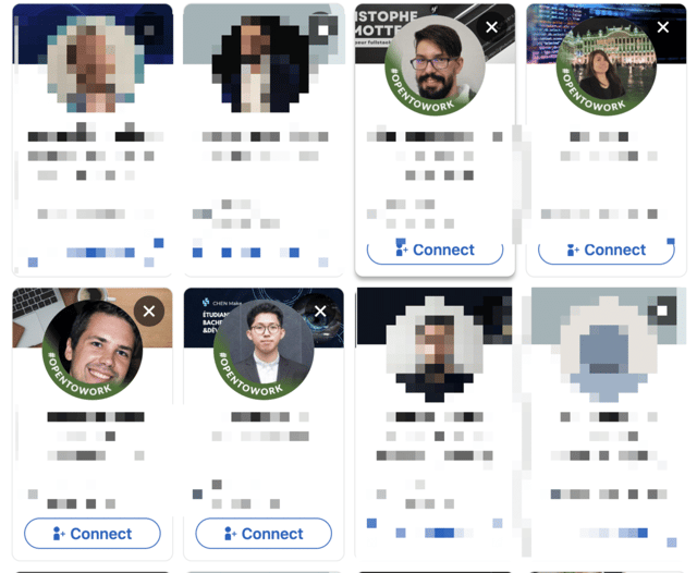 badge open to work sur linkedin