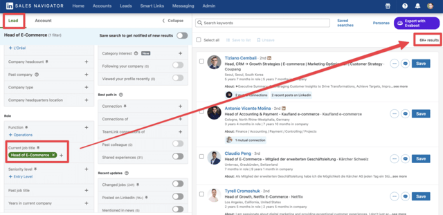 e-commerce kunden auf linkedin finden