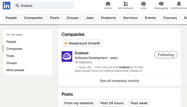 linkedin est un moteur de recherche gratuit pour trouver des décideurs pour la prospection commerciale