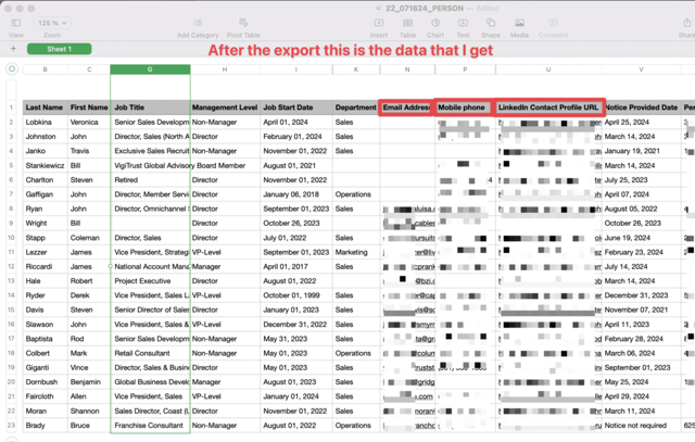 export data from  linkedin with zoominfo chrome extension 