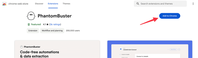 how to add phantombooster extension to my chrome
