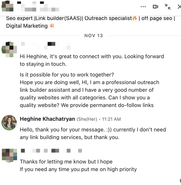 example of how to respond to a unwanted linkedin connection invitation
