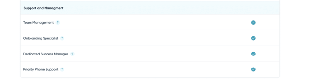 uplead pricing and features on support and management 