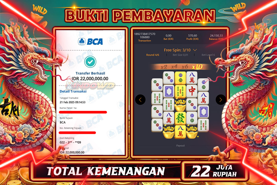 INDOWD JACKPOT SLOT MAHJONG WAYS 2 Rp.22.000.000,- LUNAS