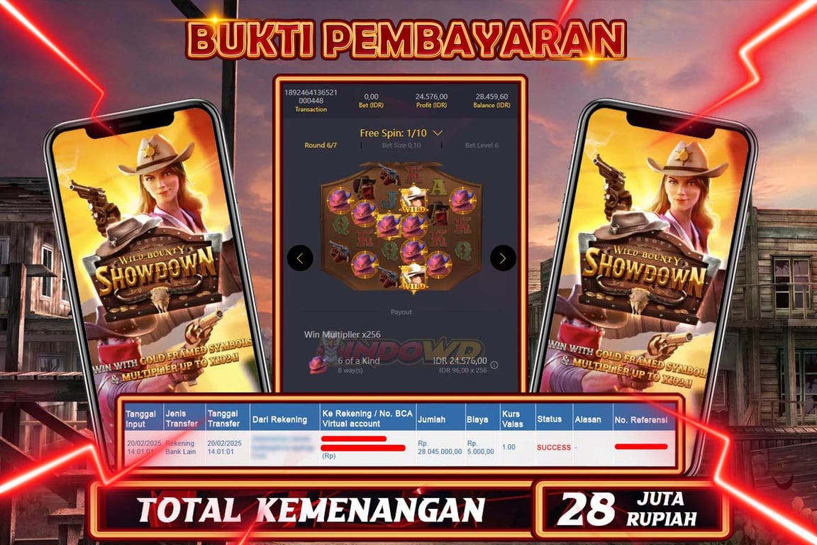 INDOWD JACKPOT SLOT WILD BOUNTY  Rp28.050.000,- LUNAS