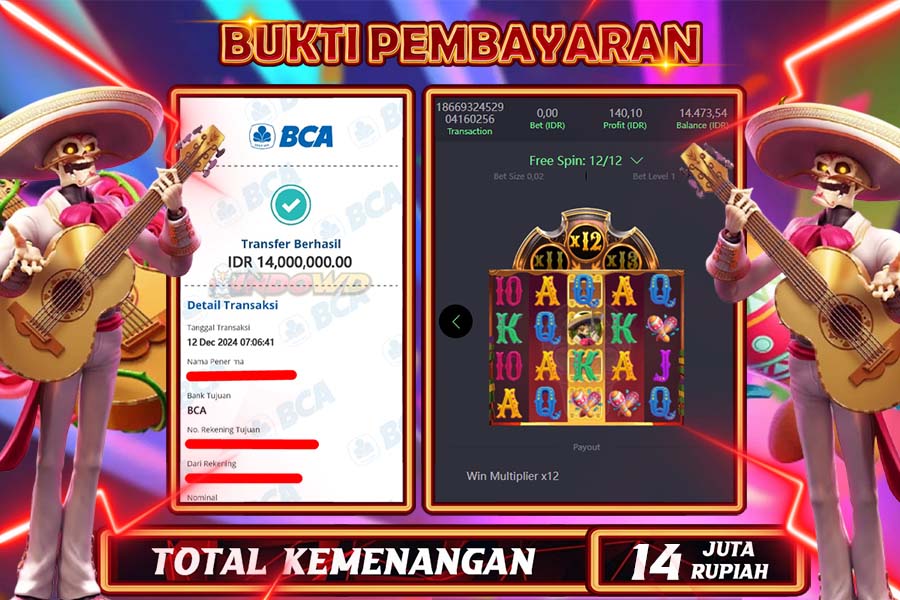 INDOWD JACKPOT SLOT WILD BANDITO  Rp.14.000.000,- LUNAS