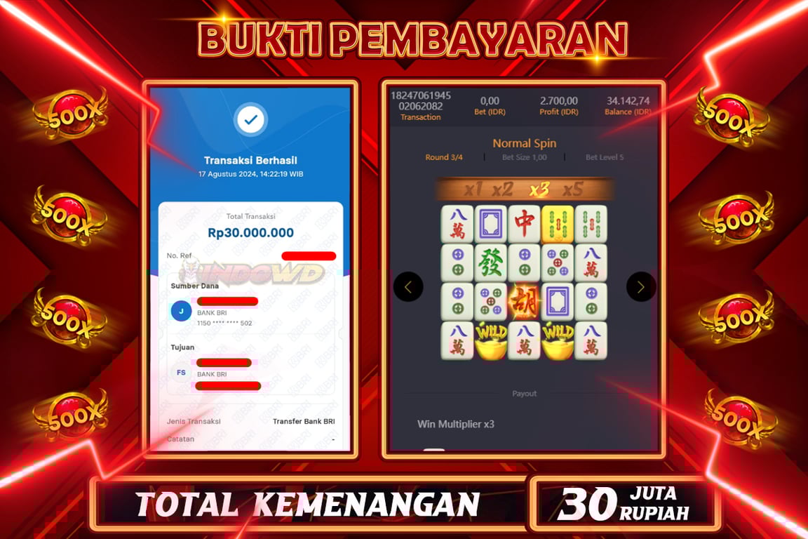 INDOWD JACKPOT SLOT MAHJONG WAYS 2 Rp.30.000.000,- LUNAS
