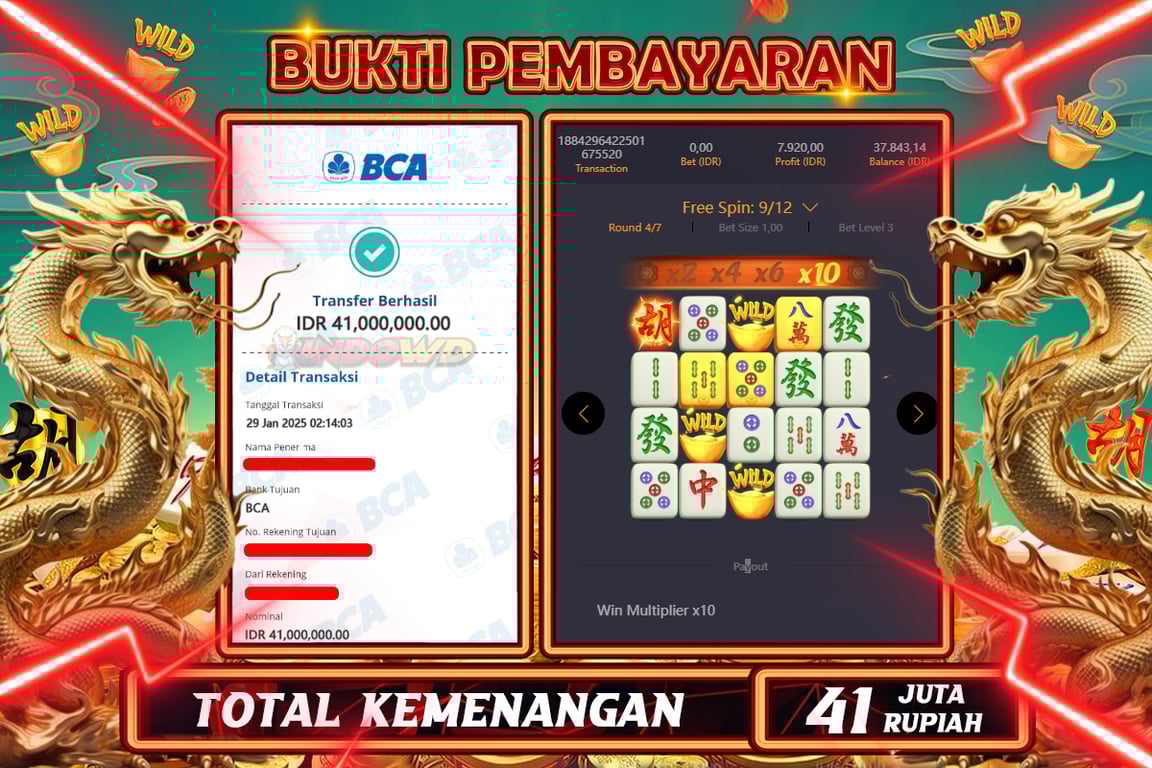 INDOWD JACKPOT SLOT MAHJONG WAYS 2 Rp41.000.000,- LUNAS