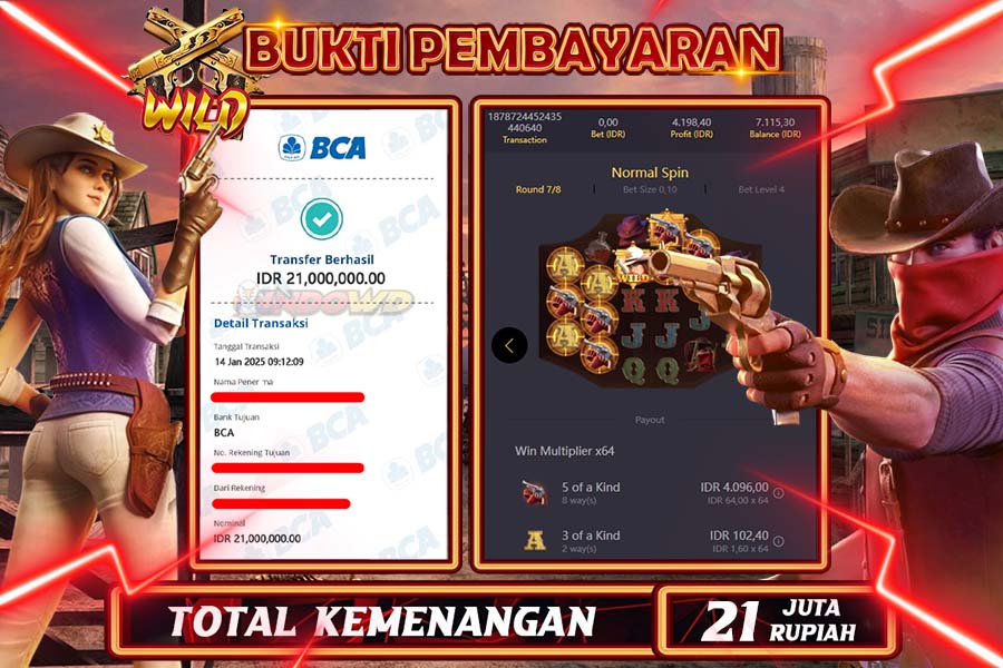 INDOWD JACKPOT SLOT WILD BOUNTY Rp 21.000.000,- LUNAS