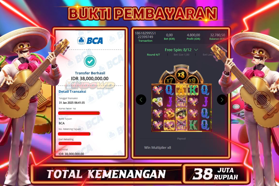 INDOWD JACKPOT SLOT WILD BANDITO Rp38.000.000,- LUNAS