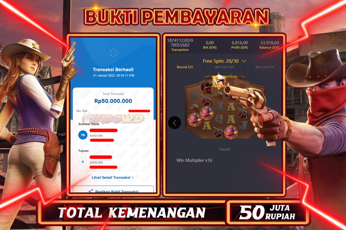 INDOWD JACKPOT SLOT WILD BOUNTY Rp.50.000.000,- LUNAS