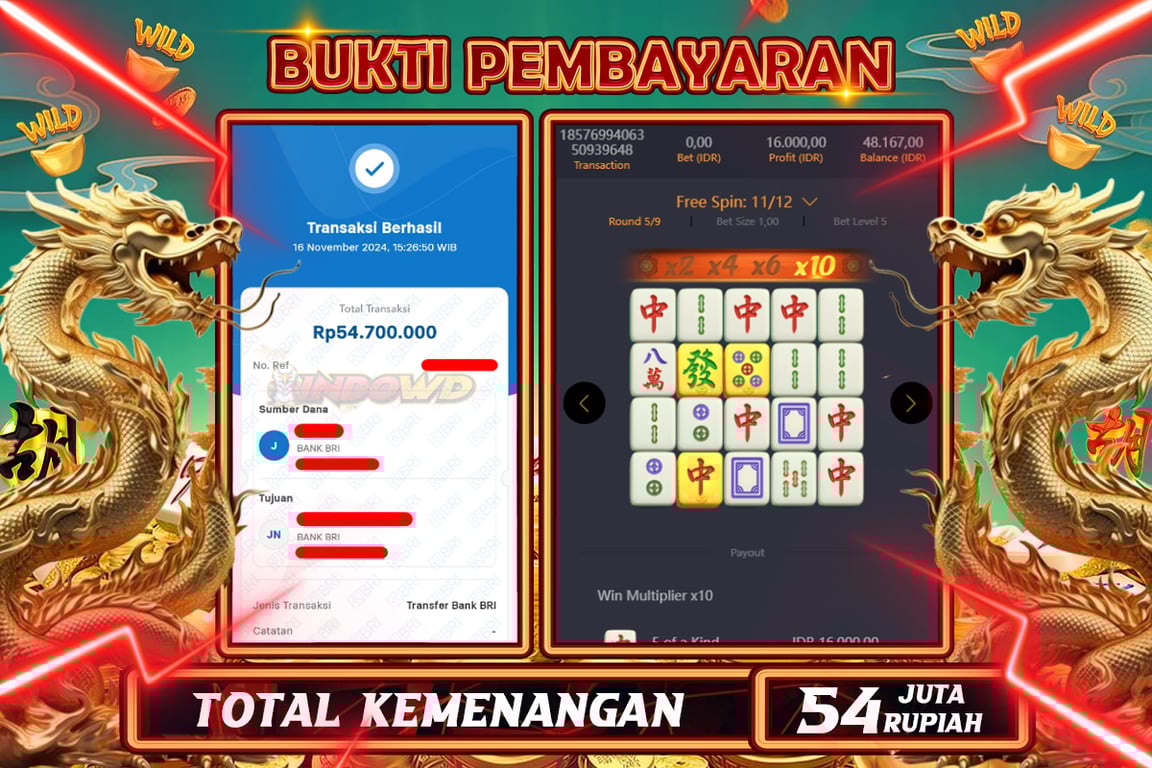 INDOWD JACKPOT SLOT MAHJONG WAYS 2 Rp.54.700.000,- LUNAS