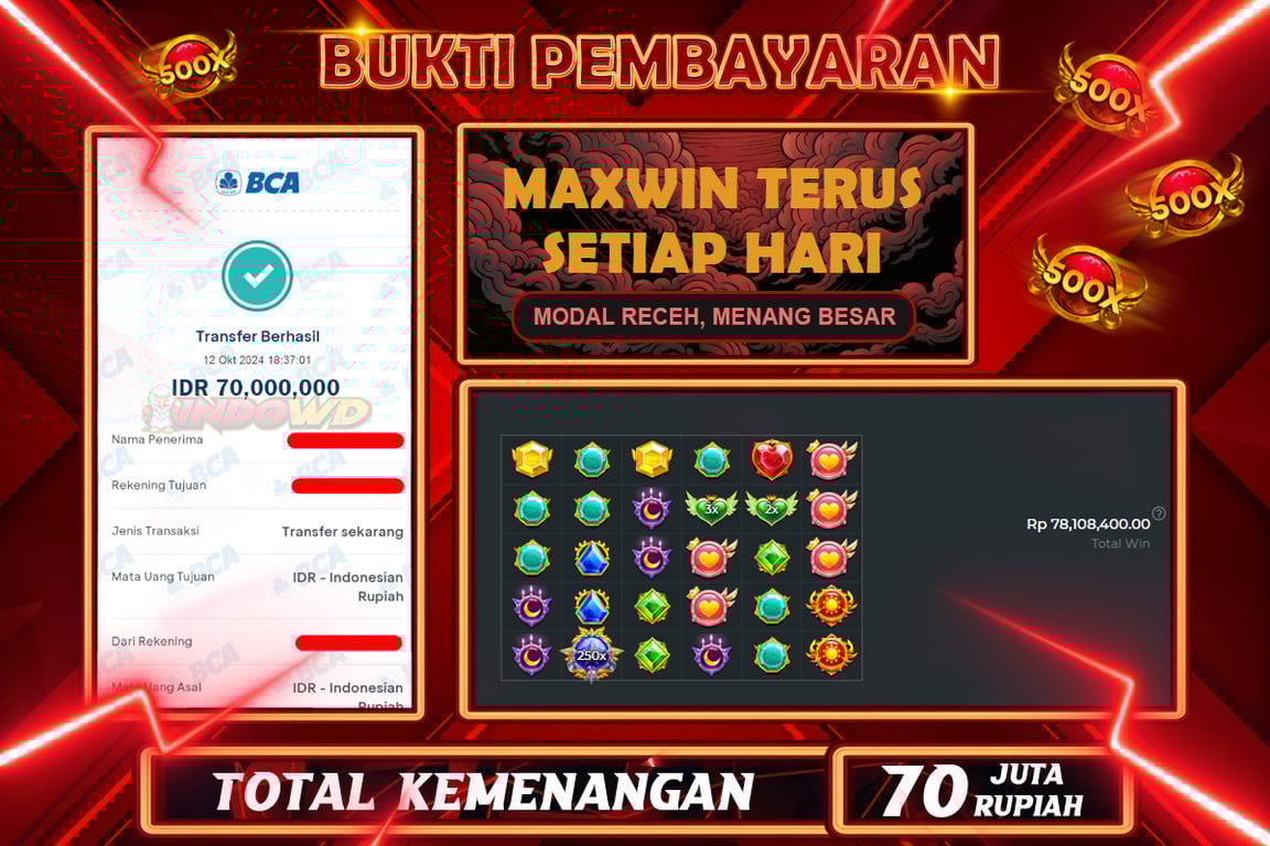 INDOWD JACKPOT SLOT STARLIGHT PRINCES 1000 Rp.70.000.000,- LUNAS