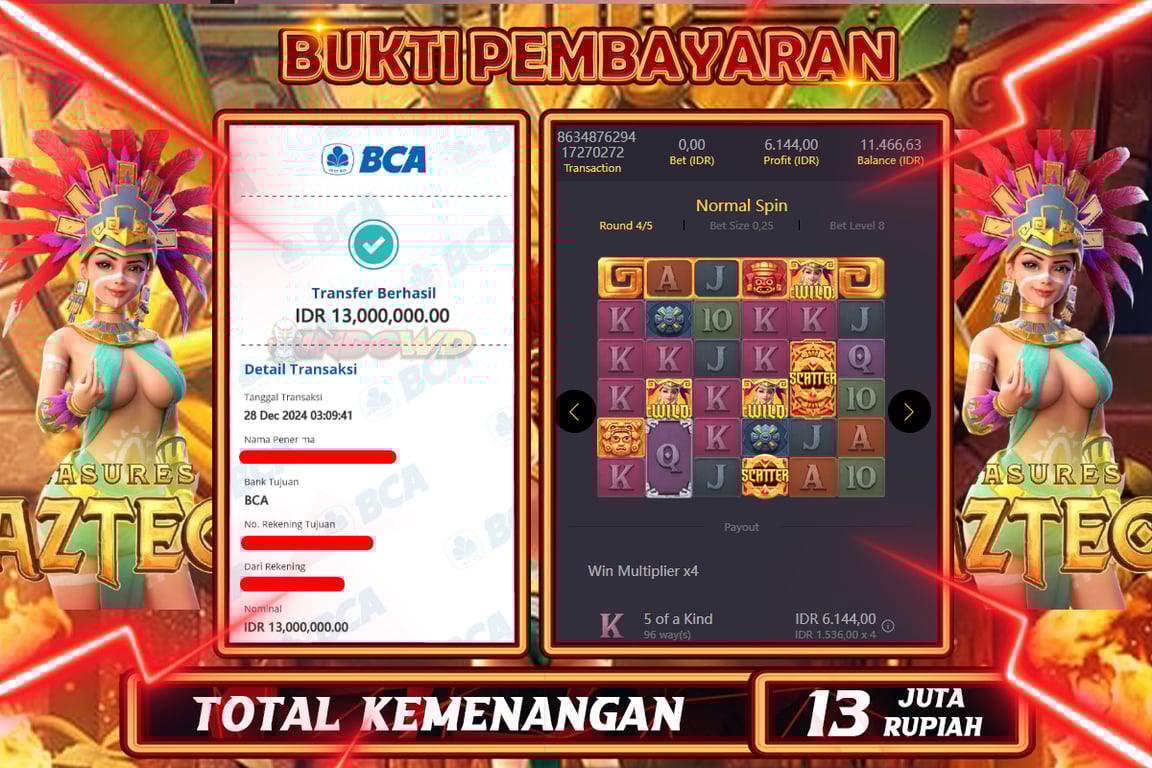 INDOWD JACKPOT SLOT ASURES AZTEC Rp13.000.000,- LUNAS