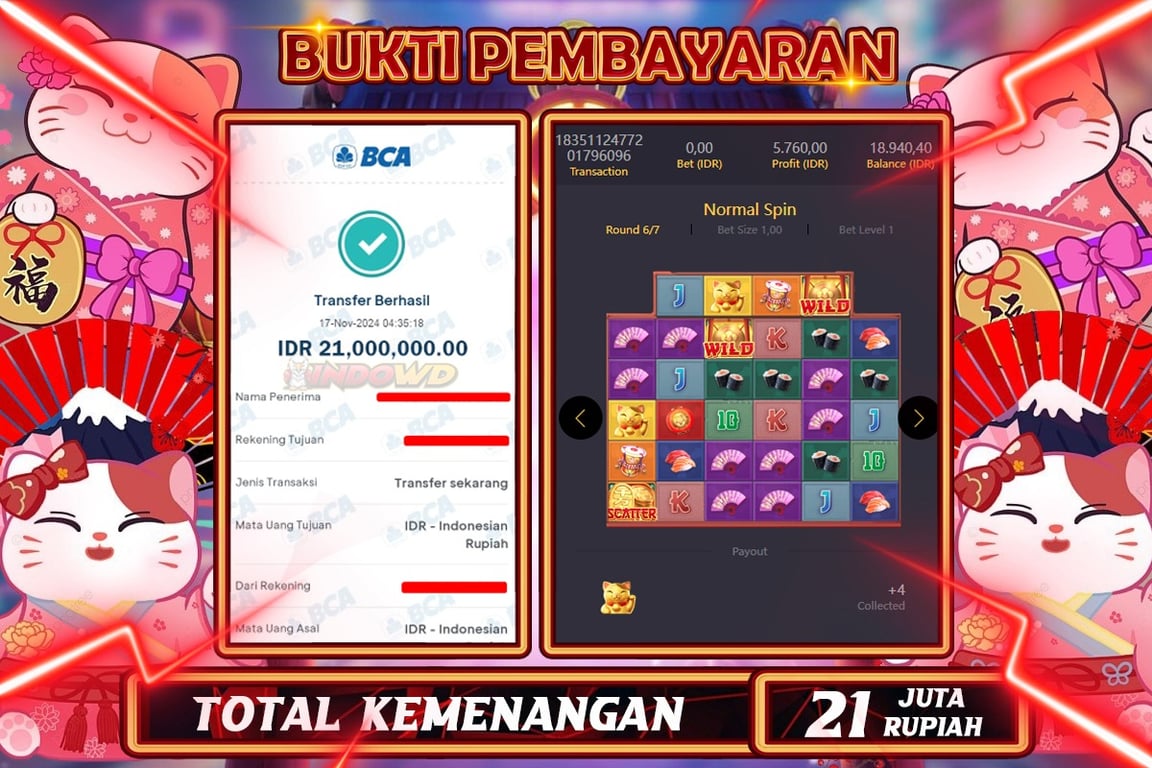 INDOWD JACKPOT SLOT LUCKY NEKO Rp.21.000.000,- LUNAS