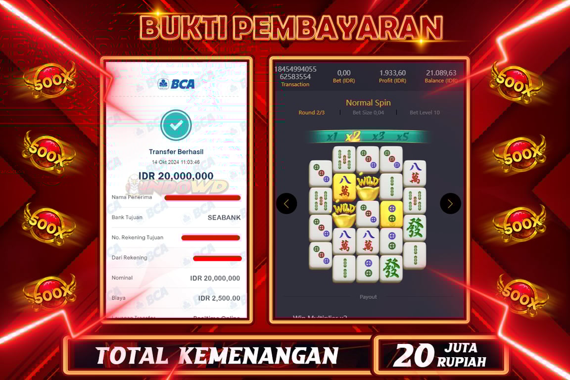 INDOWD JACKPOT SLOT MAHJONG WAYS 2 Rp.20.000.000,- LUNAS