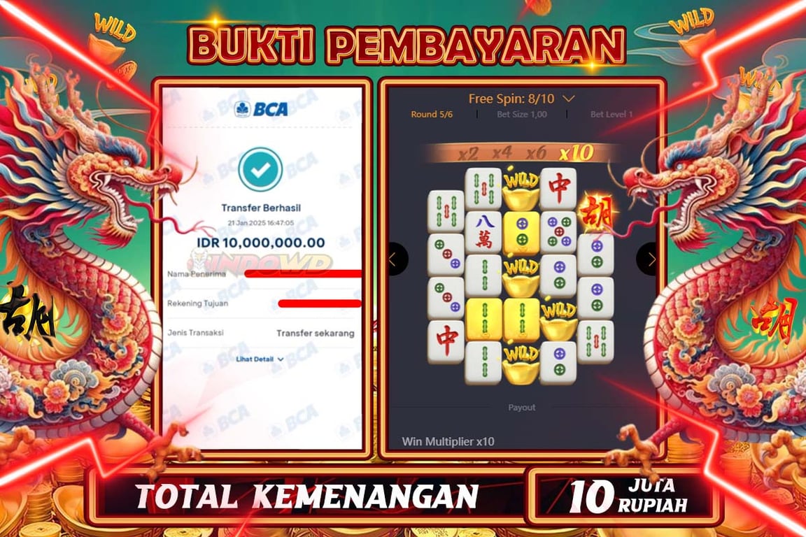 INDOWD JACKPOT SLOT MAHJONG WAYS 2 Rp10.000.000,- LUNAS