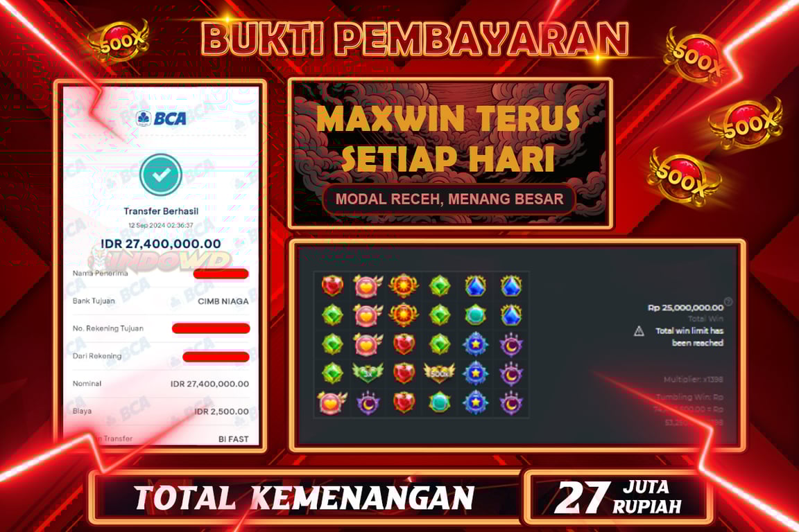 INDOWD JACKPOT SLOT STARLIGHT PRINCES 1000 Rp.27.000.000,- LUNAS