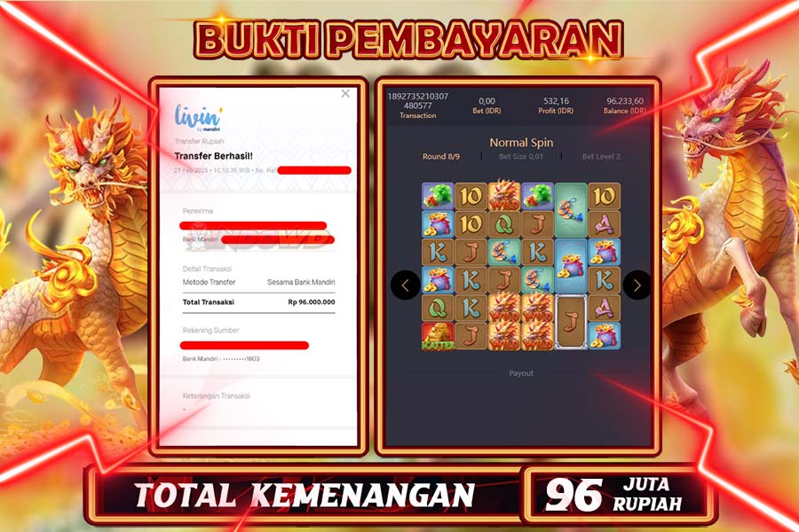 INDOWD JACKPOT SLOT WAYS OF THE QILIN Rp96.000.000,- LUNAS