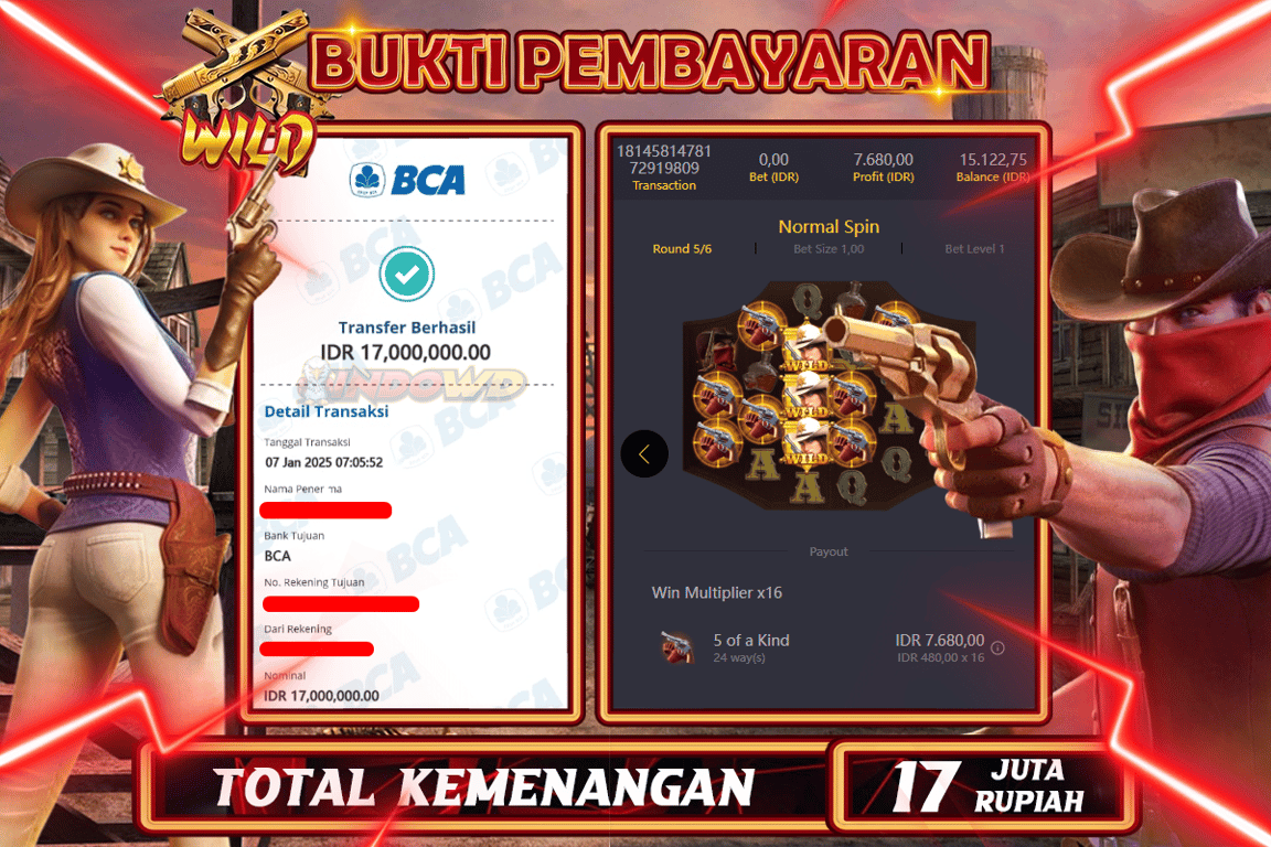 INDOWD JACKPOT SLOT WILD BOUNTY Rp 17.000.000,- LUNAS
