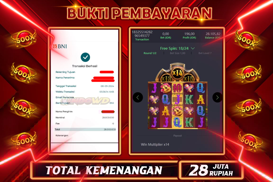 INDOWD JACKPOT SLOT WILD BANDITO Rp.30.000.000,- LUNAS