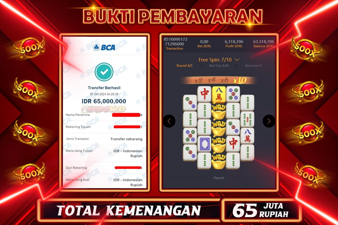 INDOWD JACKPOT SLOT MHAJONG WAYS 2 Rp.65.000.000,- LUNAS