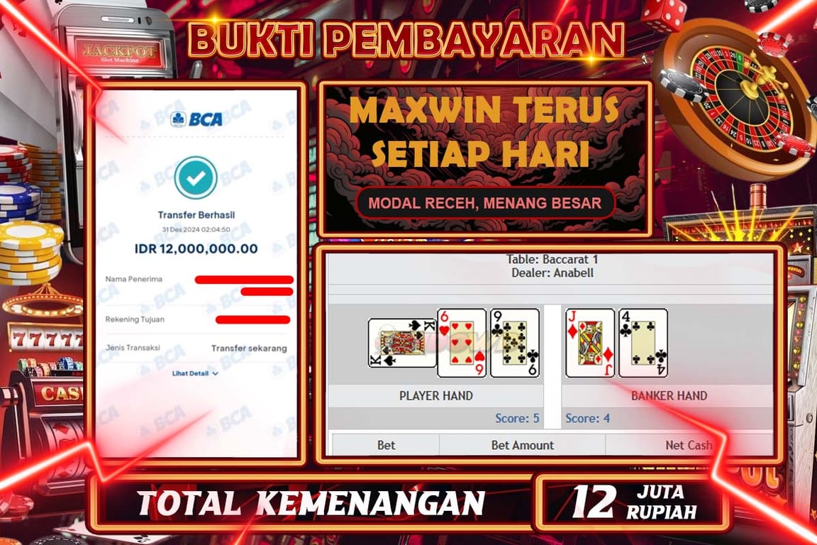 INDOWD JACKPOT PP - CHINESE SPEED BACCARAT 1 Rp.12.500.000,- LUNAS