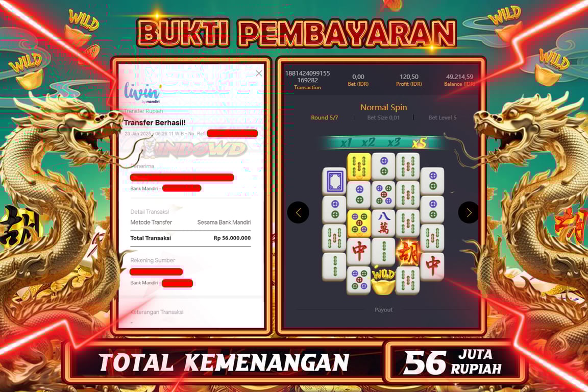 INDOWD JACKPOT SLOT MAHJONG WAYS 2 Rp56.000.000,- LUNAS