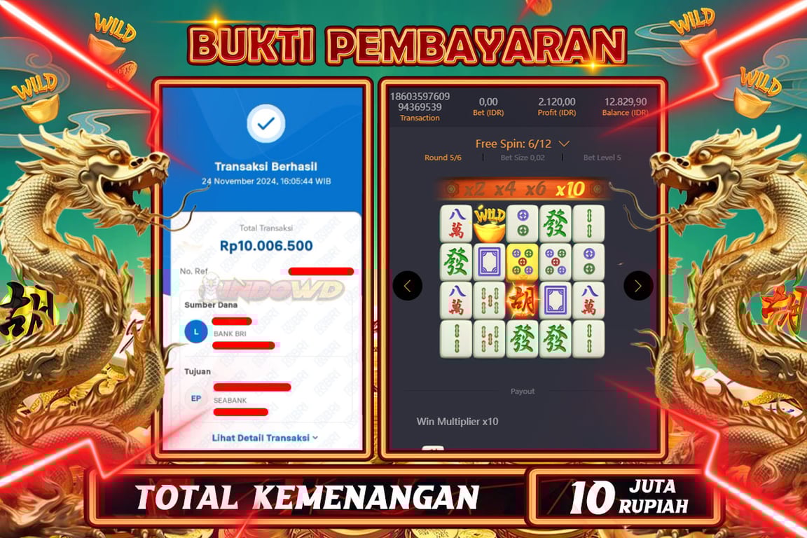 INDOWD JACKPOT SLOT MAHJONG WAYS 2 Rp.10.000.000,- LUNAS