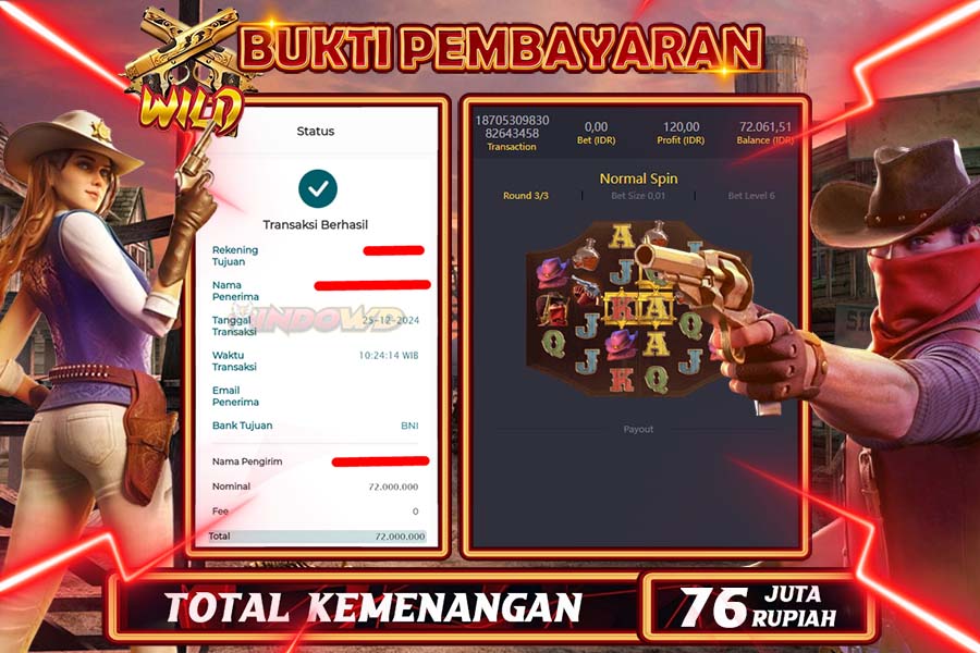 INDOWD JACKPOT LIVE GAMES SLOT WILD BOUNTY Rp.76.000.000,- LUNAS