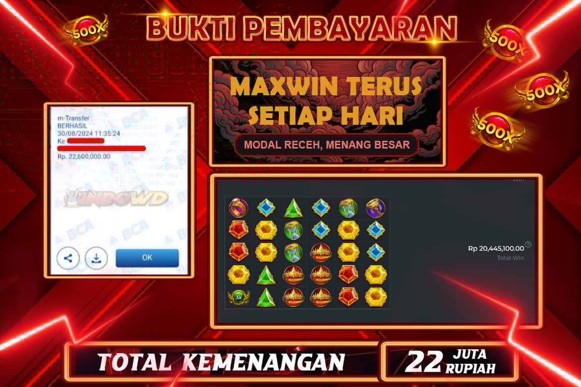 INDOWD JACKPOT SLOT GATES OF OLYMPUS Rp.22.600.000,- LUNAS