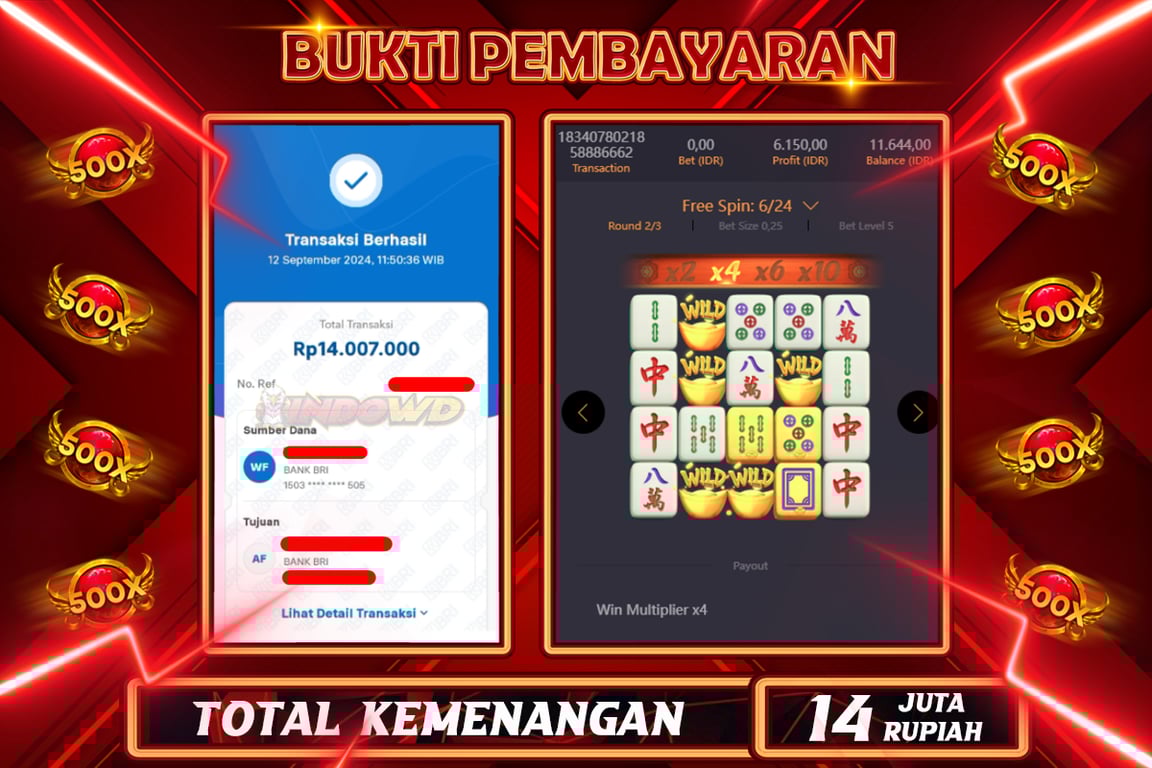 INDOWD JACKPOT SLOT MAHJONG WAYS 2 Rp.14.000.000,- LUNAS