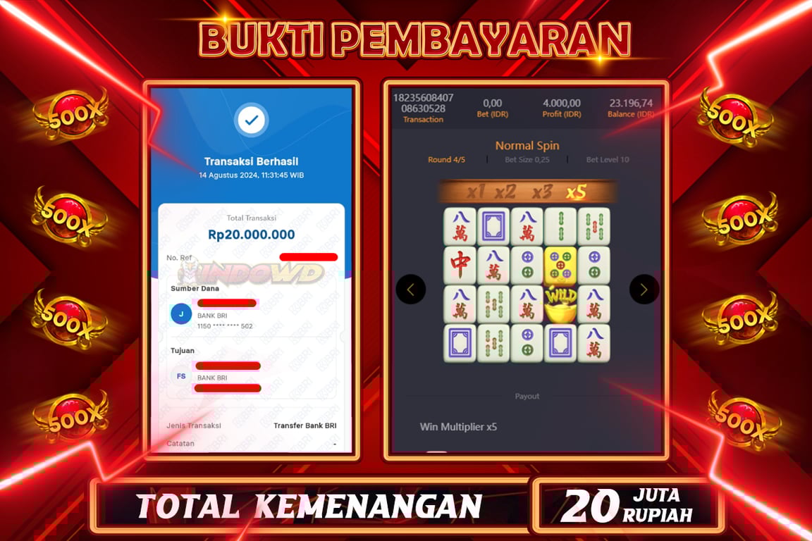 INDOWD JACKPOT SLOT MAHJONG WAYS 2 Rp.20.000.000,- LUNAS