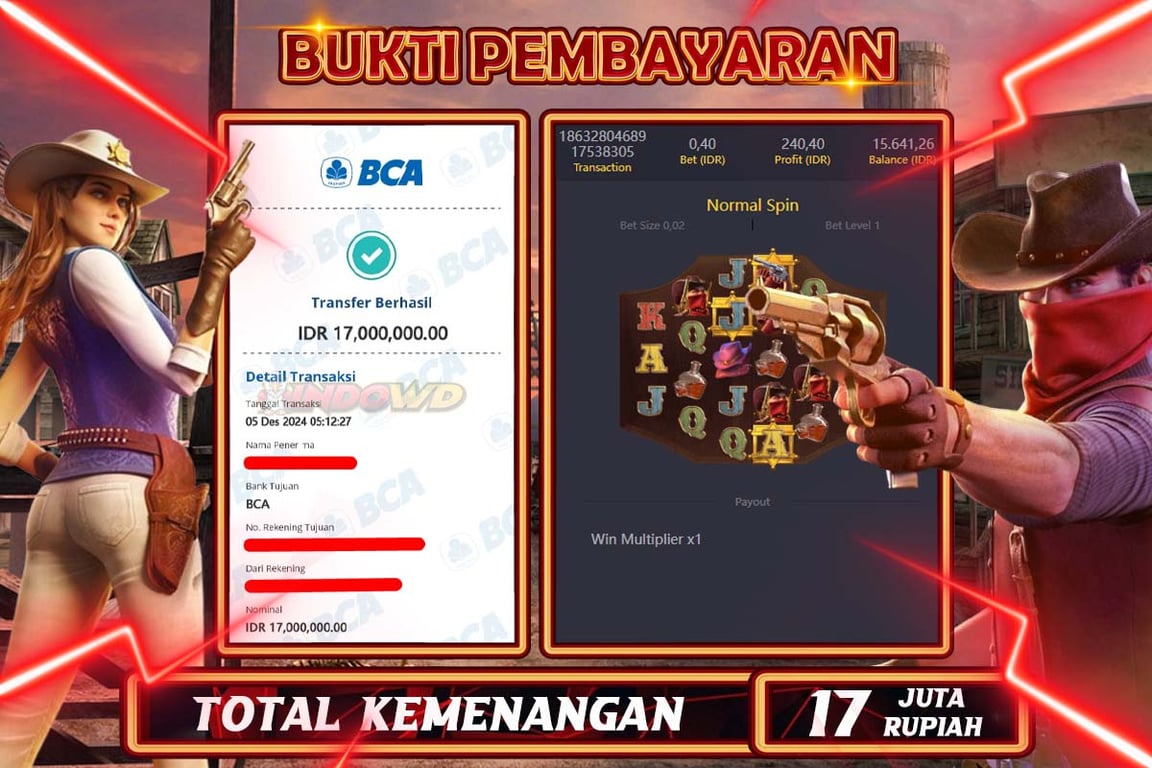 INDOWD JACKPOT SLOT WILD BOUNTY SHOWDOWN Rp.17.000.000,- LUNAS