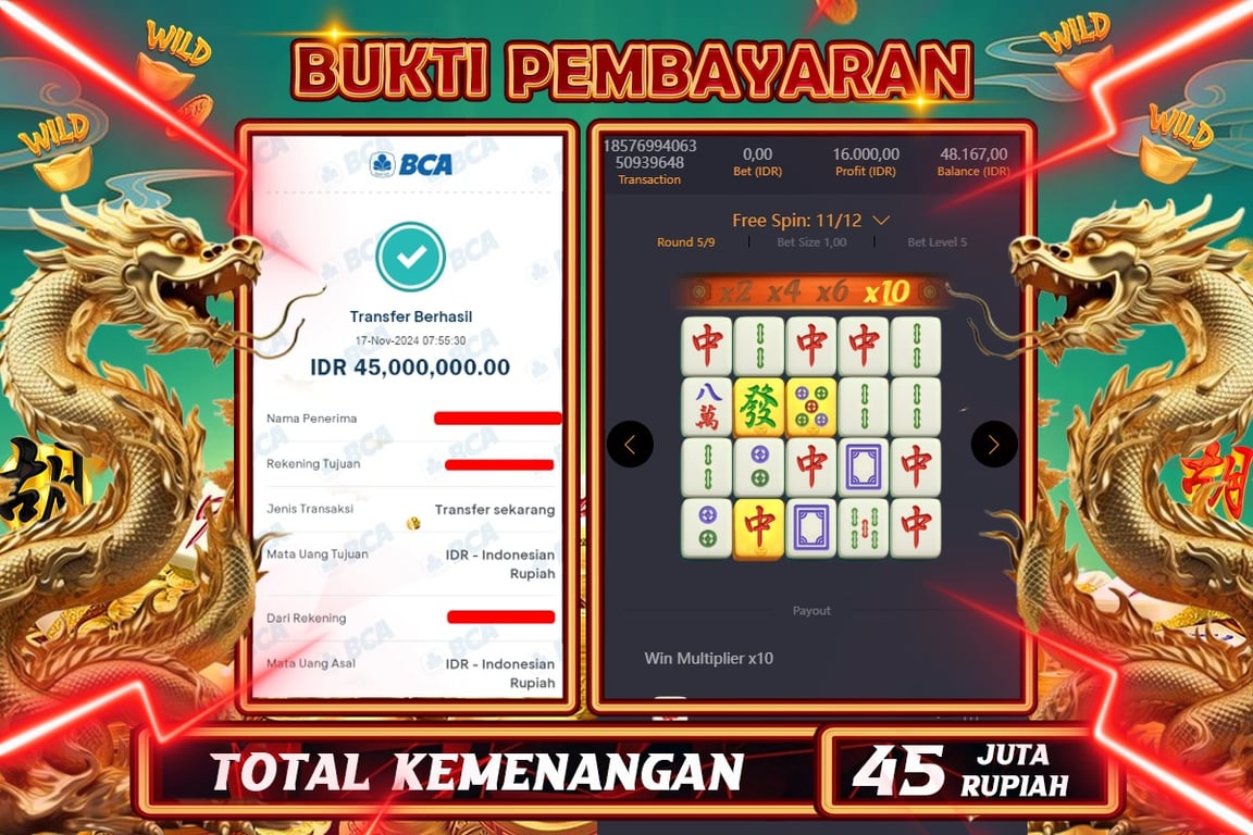 INDOWD JACKPOT SLOT MAHJONG WAYS 2 Rp.45.000.000,- LUNAS