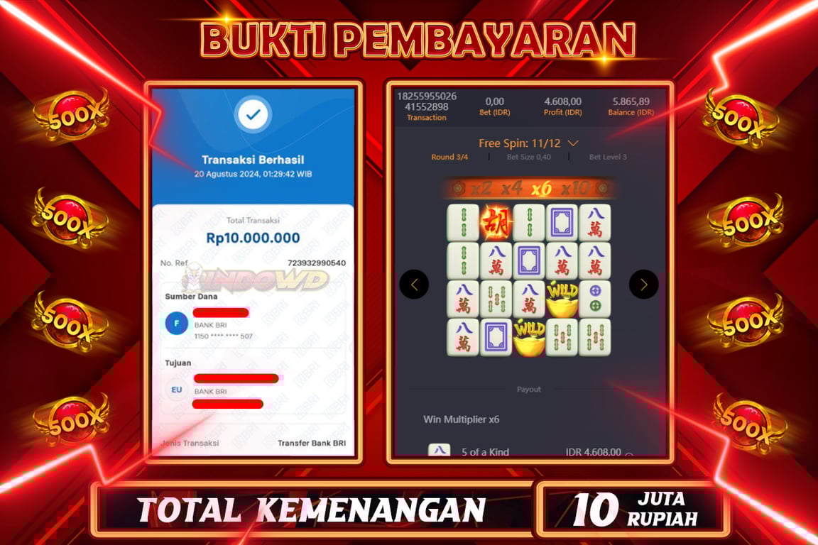 INDOWD JACKPOT SLOT MAHJONG WAYS 2 Rp.10.000.000,- LUNAS