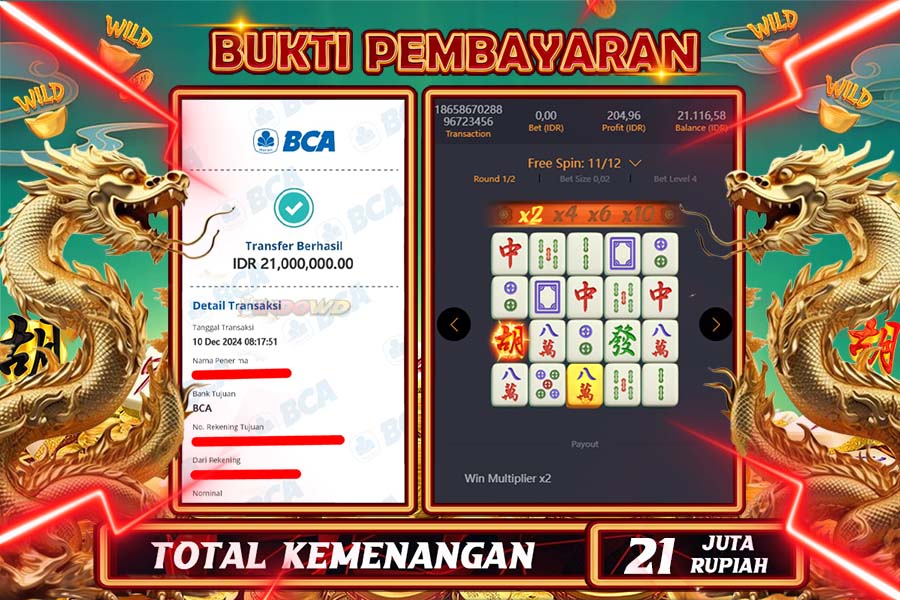 INDOWD JACKPOT SLOT MAHJONG WAYS  2 Rp.21.000.000,- LUNAS