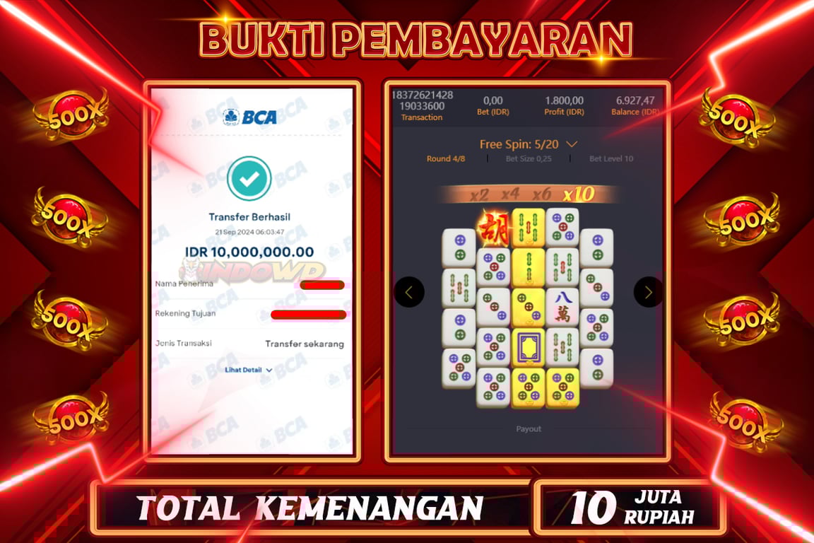 INDOWD JACKPOT SLOT MAHJONG WAYS 2 Rp.10.000.000,- LUNAS