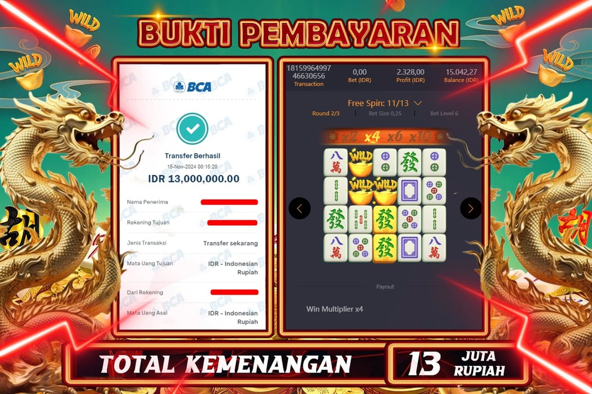 INDOWD JACKPOT SLOT MHAJONG WAYS 2 Rp.13.000.000,- LUNAS