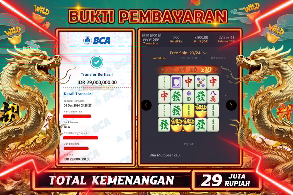 INDOWD JACKPOT SLOT MAHJONG WAYS 2 Rp.29.000.000,- LUNAS