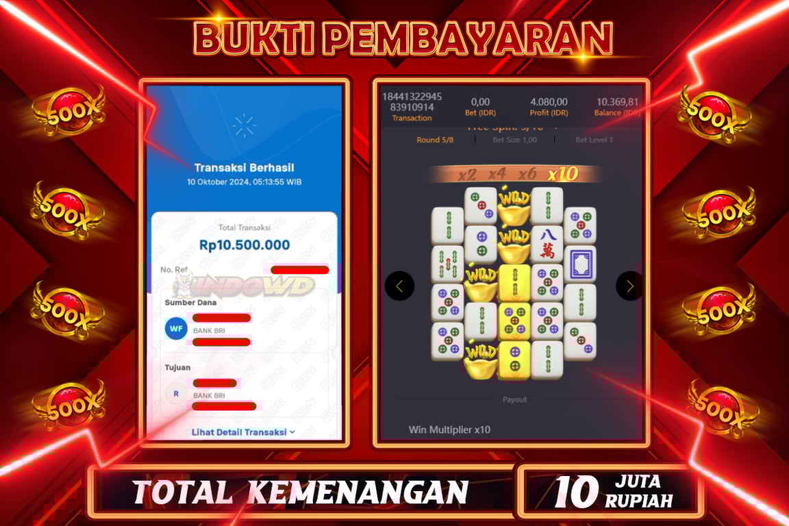 INDOWD JACKPOT SLOT MAHJONG WAYS 2 Rp.10.500.000,- LUNAS