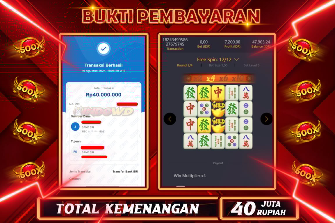INDOWD JACKPOT SLOT MAHJONG WAYS 2 Rp.40.000.000,- LUNAS