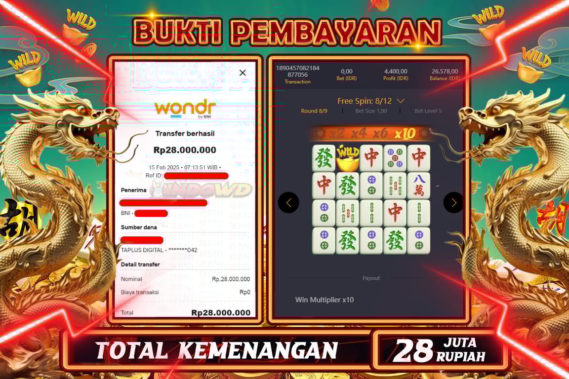 INDOWD JACKPOT SLOT MAHJONG WAYS 2 Rp28.000.000,- LUNAS