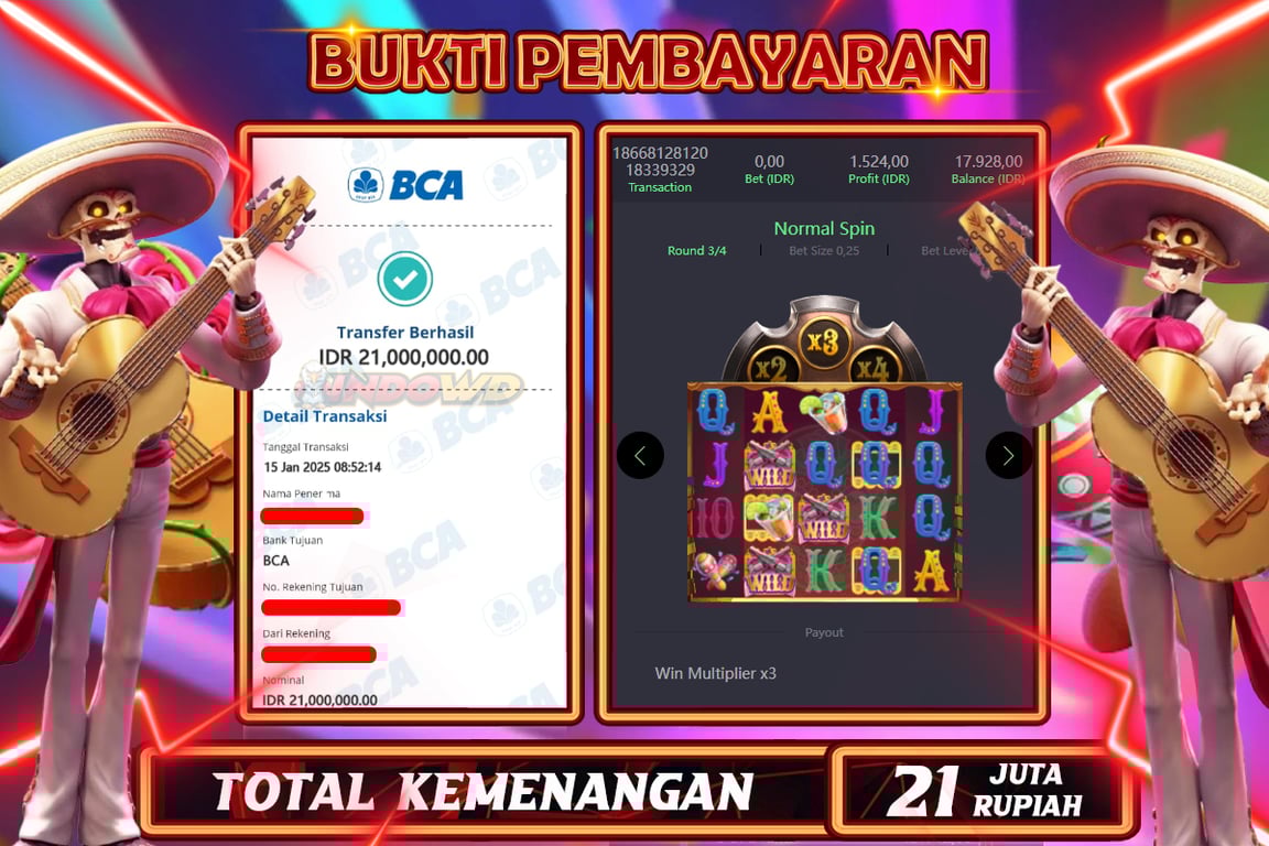 INDOWD JACKPOT SLOT WILD BANDITO Rp 21.000.000,- LUNAS