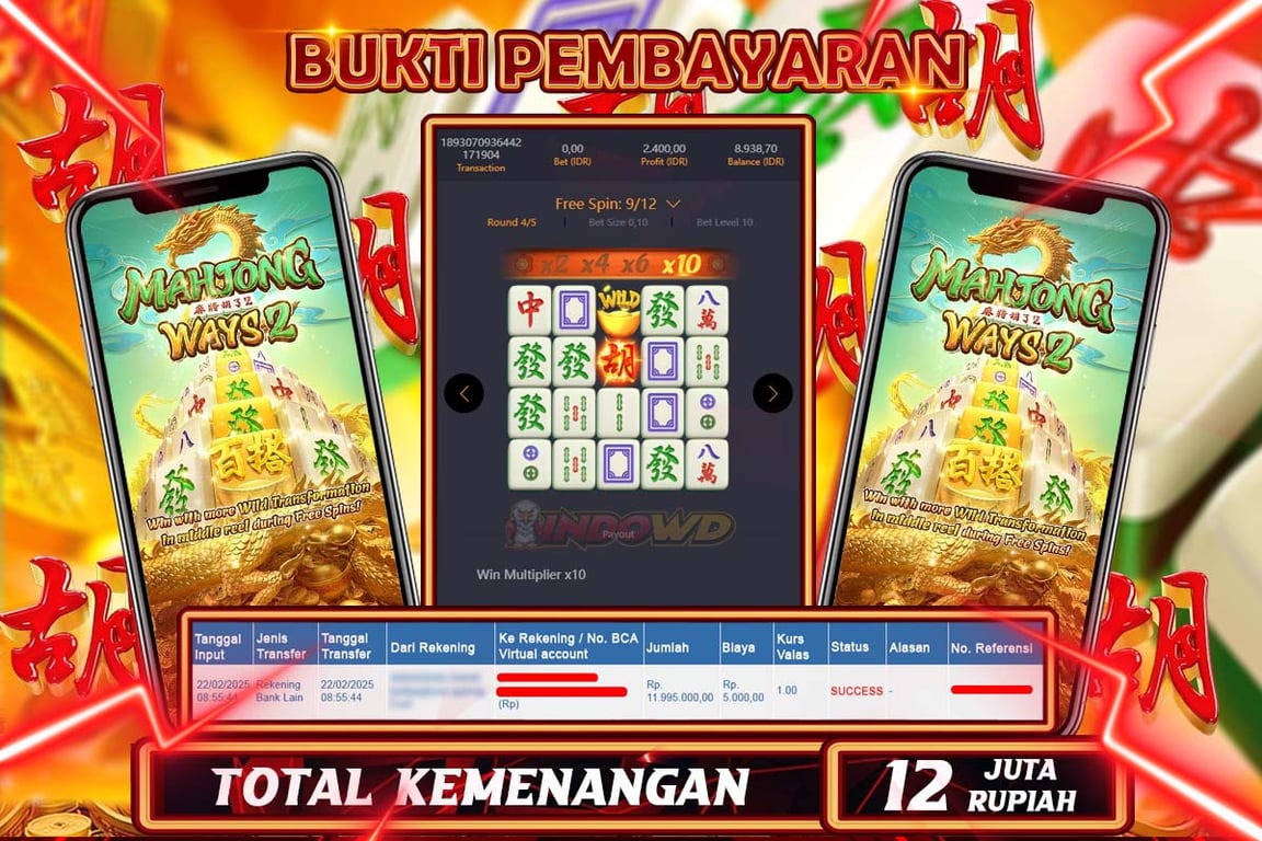 INDOWD JACKPOT SLOT MAHJONG WAYS 2 Rp12.000.000,- LUNAS