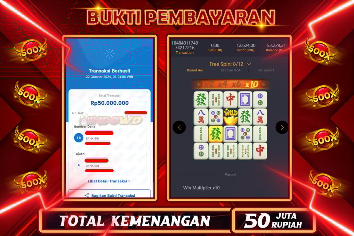 INDOWD JACKPOT SLOT MAHJONG WAYS 2 Rp.50.000.000,- LUNAS
