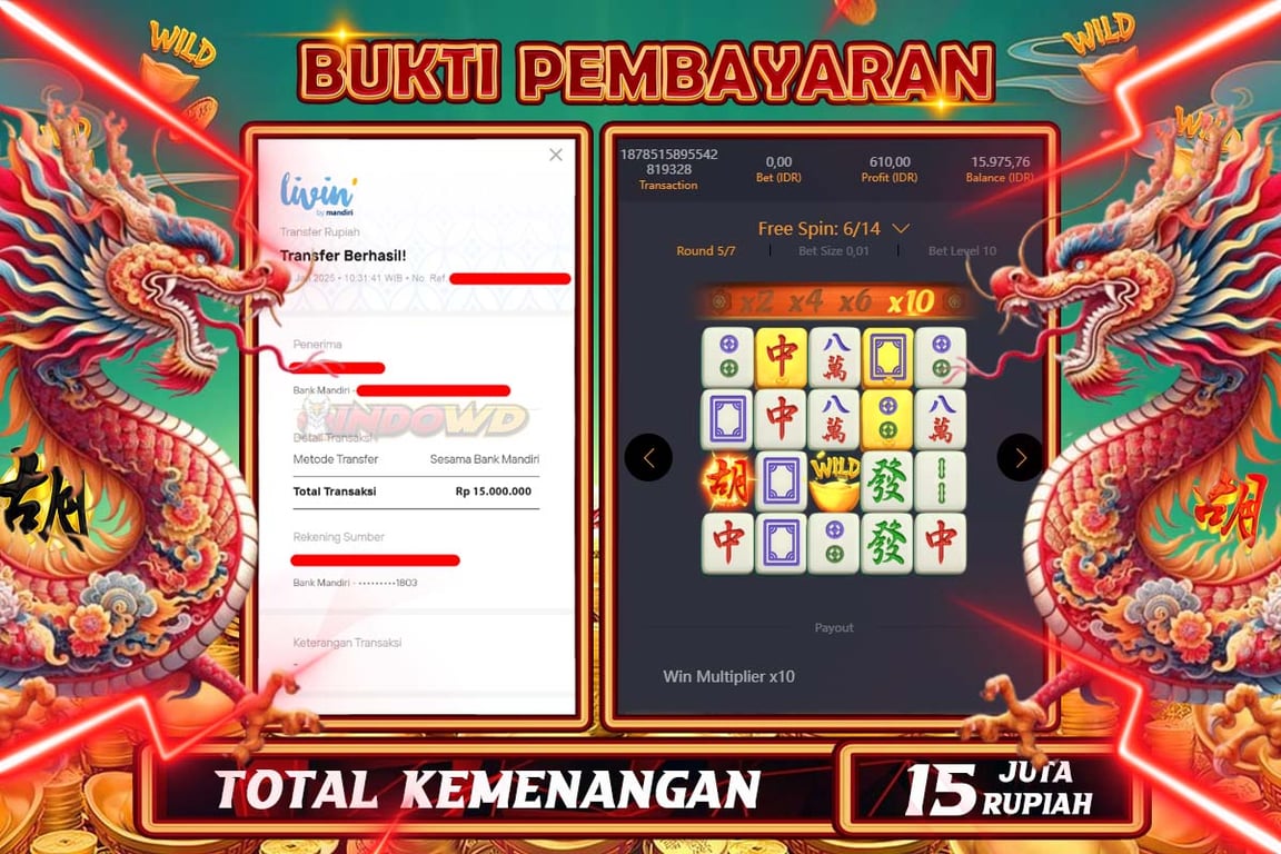 INDOWD JACKPOT SLOT MAHJONG WAYS 2  Rp 15.000.000,- LUNAS