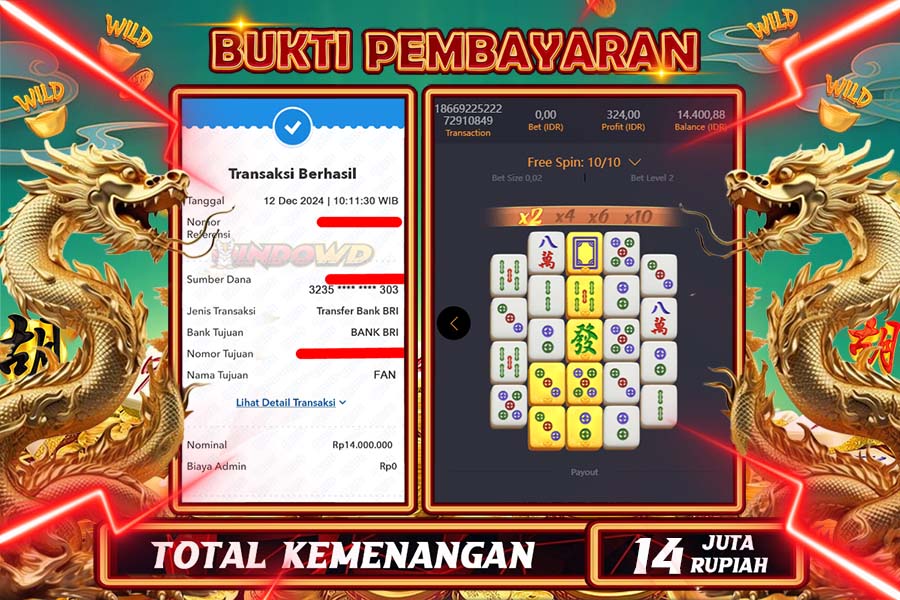 INDOWD JACKPOT SLOT MAHJONG WAYS  2  Rp.14.000.000,- LUNAS