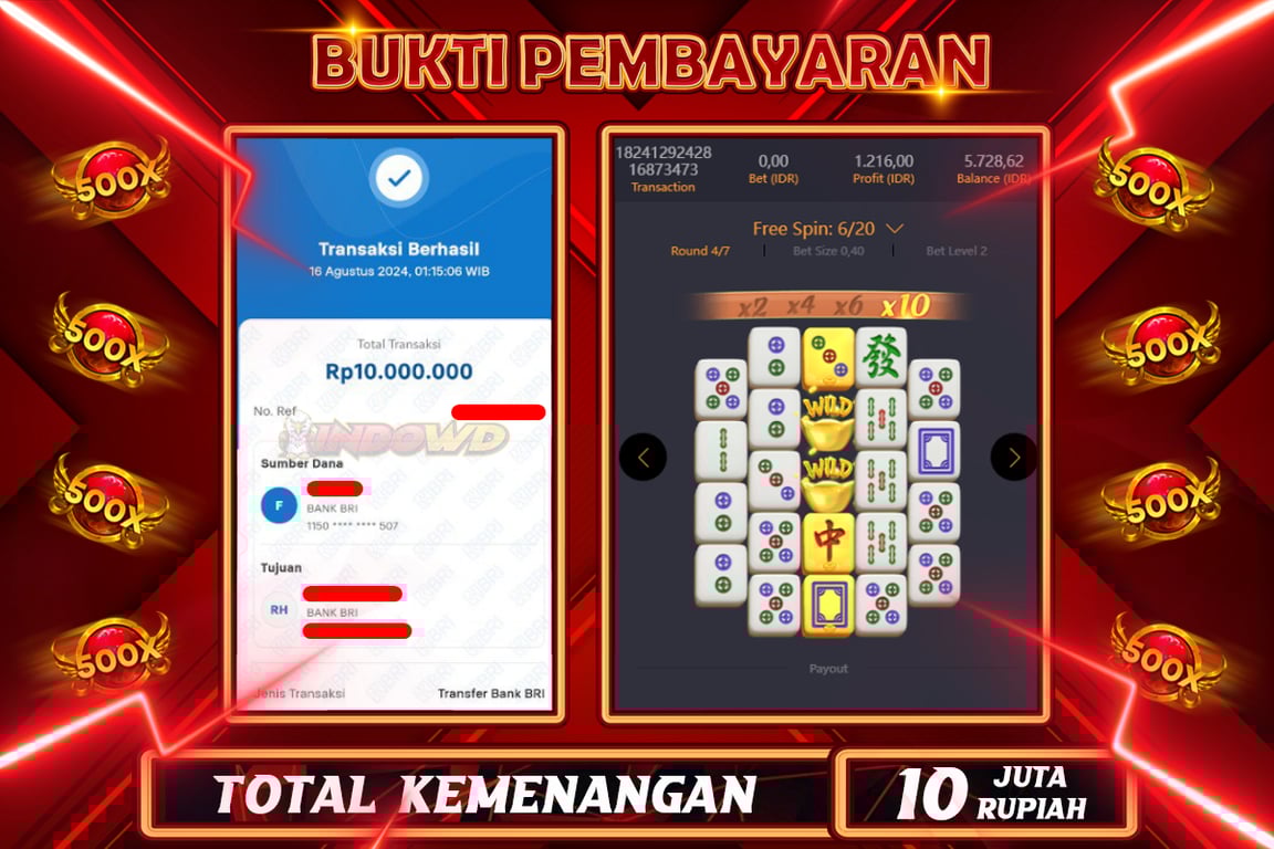 INDOWD JACKPOT SLOT MAHJONG WAYS 2 Rp.10.000.000,- LUNAS