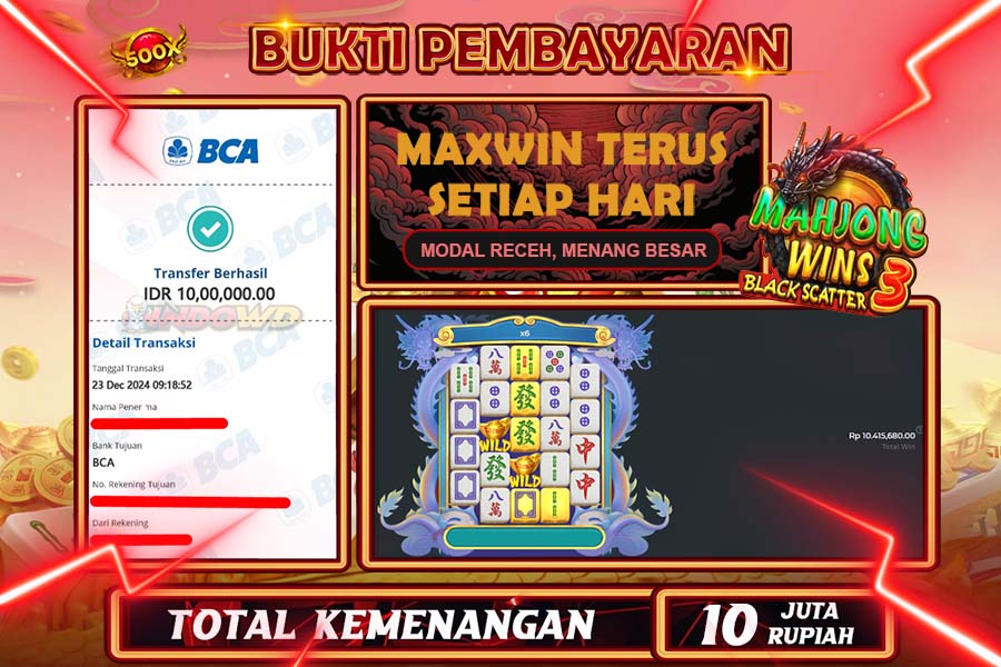 INDOWD JACKPOT LIVE GAMES SLOT SLOT MAHJONG WINS  3 BLACK SCATTER Rp.10.000.000,- LUNAS